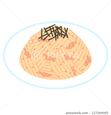 鱈魚子義大利麵的插圖 127264005