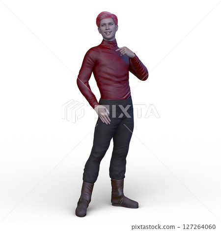 一個擺姿勢的男人 127264060