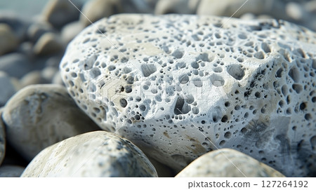 Pumice stone white to grey igneouslava  volcanic rock 127264192