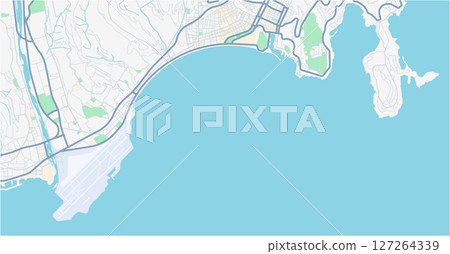 Layered editable vector illustration outline of Nice,France. Layered editable vector illustration outline of Nice,France. 127264339