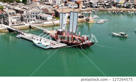 廣島縣福山市_鞆之浦【北韓使節艦複製品】無人機空拍_FTKB_No10 廣島縣福山市_鞆之浦【北韓使節艦複製品】無人機空拍_FTKB_No10 127264575