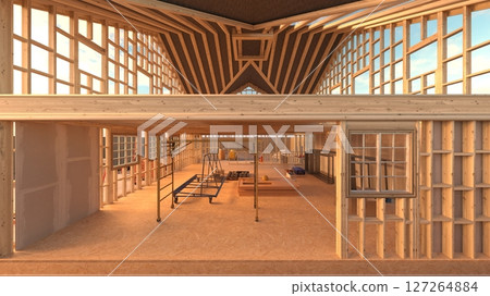 Wooden house 127264884