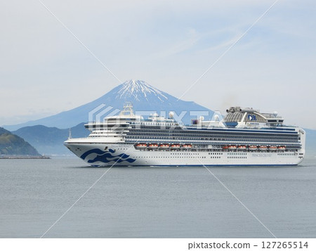Shizuoka Prefecture: Diamond Princess arrives with Mount Fuji in the background, May 127265514