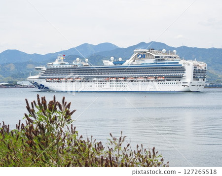 Diamond Princess arriving at Shimizu, Shizuoka Prefecture in May 127265518