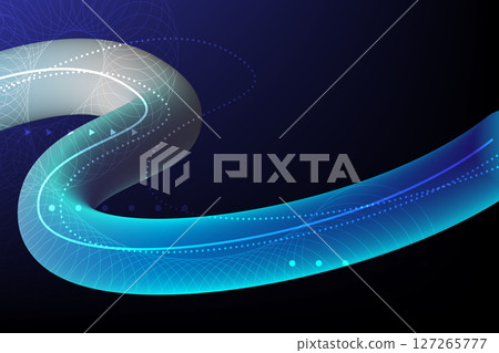 Fiber cable optic technology High speed internet, communication and connecting concept 127265777
