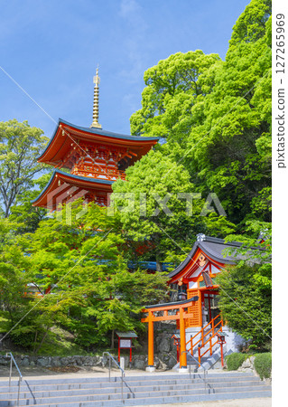 Suma-dera Temple: Three-story pagoda and Shusse Inari Shrine Suma-dera Temple: Three-story pagoda and Shusse Inari Shrine 127265969
