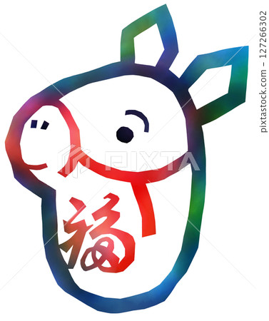 Paper cutting, cocoon work, horse Paper cutting, cocoon work, horse 127266302