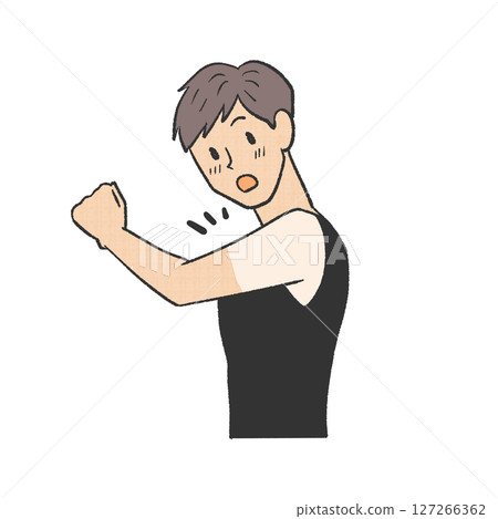 曬痕明顯的男人 曬痕明顯的男人 127266362