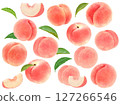 桃的水彩插圖 127266546
