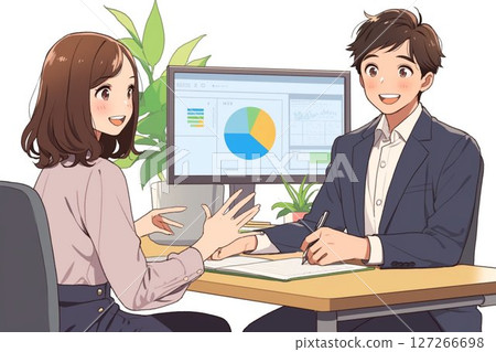 穿著西裝的商務人士開會_圖 4 127266698
