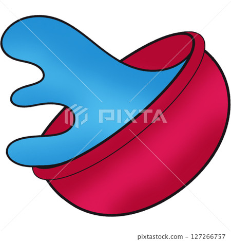 The illustration of a water bowl 127266757