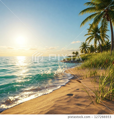sun, sea and beach 127266933