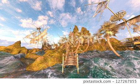 Lookout hut at the tip of the island 127267855