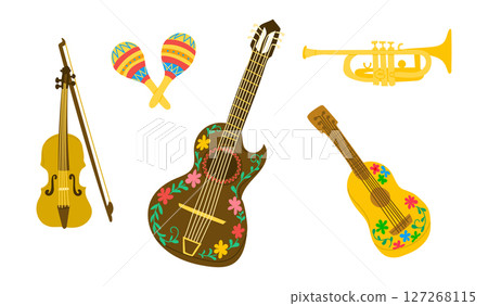 Traditional mariachi musical instruments 127268115