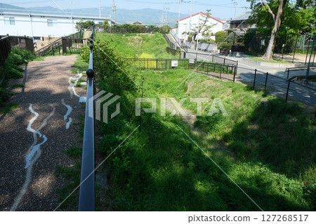 Shoryuji Castle earthworks and dry moat remains 127268517