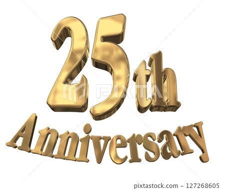 3DCG文字“25週年/25週年紀念馬克·斯帕克” 3DCG文字“25週年/25週年紀念馬克·斯帕克” 127268605