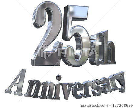 3DCG文字“25週年/25週年紀念馬克·斯帕克” 3DCG文字“25週年/25週年紀念馬克·斯帕克” 127268659