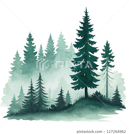watercolor forest clipart white background watercolor forest clipart white background 127268962