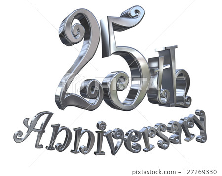 3DCG文字“25週年/25週年紀念馬克·斯帕克” 3DCG文字“25週年/25週年紀念馬克·斯帕克” 127269330