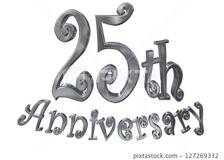 3DCG文字“25週年/25週年紀念馬克·斯帕克” 3DCG文字“25週年/25週年紀念馬克·斯帕克” 127269332