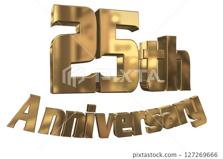 3DCG文字“25週年/25週年紀念馬克·斯帕克” 3DCG文字“25週年/25週年紀念馬克·斯帕克” 127269666