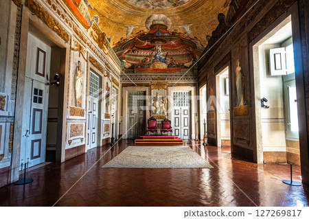 Mafra, Portugal - Apr 11, 2025: Interior of the Mafra National Palace at Mafra, Portugal. 127269817