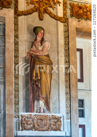 Mafra, Portugal - Apr 11, 2025: Interior of the Mafra National Palace at Mafra, Portugal. Mafra, Portugal - Apr 11, 2025: Interior of the Mafra National Palace at Mafra, Portugal. 127269820
