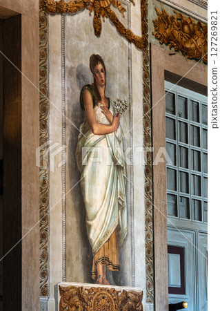 Mafra, Portugal - Apr 11, 2025: Interior of the Mafra National Palace at Mafra, Portugal. Mafra, Portugal - Apr 11, 2025: Interior of the Mafra National Palace at Mafra, Portugal. 127269821