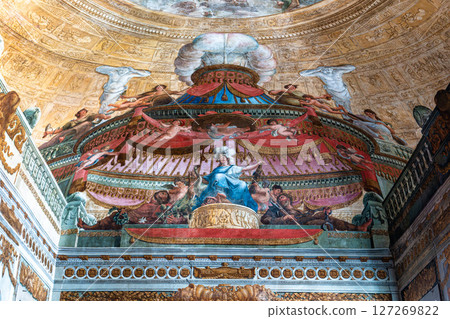 Mafra, Portugal - Apr 11, 2025: Interior of the Mafra National Palace at Mafra, Portugal. Mafra, Portugal - Apr 11, 2025: Interior of the Mafra National Palace at Mafra, Portugal. 127269822