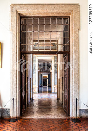 Mafra, Portugal - Apr 11, 2025: Interior of the Mafra National Palace at Mafra, Portugal. Mafra, Portugal - Apr 11, 2025: Interior of the Mafra National Palace at Mafra, Portugal. 127269830