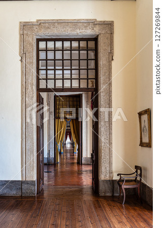 Mafra, Portugal - Apr 11, 2025: Interior of the Mafra National Palace at Mafra, Portugal. Mafra, Portugal - Apr 11, 2025: Interior of the Mafra National Palace at Mafra, Portugal. 127269844