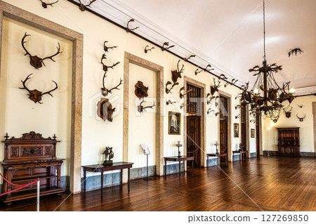 Mafra, Portugal - Apr 11, 2025: Interior of the Mafra National Palace at Mafra, Portugal. Mafra, Portugal - Apr 11, 2025: Interior of the Mafra National Palace at Mafra, Portugal. 127269850