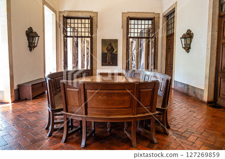 Mafra, Portugal - Apr 11, 2025: Interior of the Mafra National Palace at Mafra, Portugal. Mafra, Portugal - Apr 11, 2025: Interior of the Mafra National Palace at Mafra, Portugal. 127269859