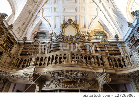 Mafra, Portugal - Apr 11, 2025: Interior of the Mafra National Palace at Mafra, Portugal. Mafra, Portugal - Apr 11, 2025: Interior of the Mafra National Palace at Mafra, Portugal. 127269863