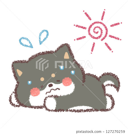 A tired black Shiba Inu A tired black Shiba Inu 127270259