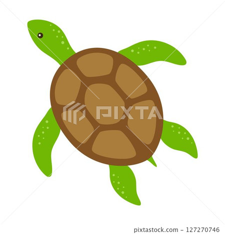 cute turtle in flat style 127270746