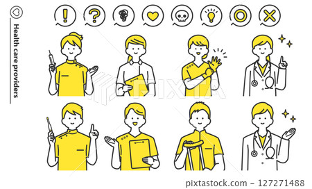 Medical worker avatar set 2c 127271488