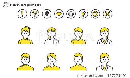 Medical worker avatar set 2c 127271491
