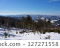 Scenic Beskids mountains range near European Bialy Krzyz in Poland 127271558