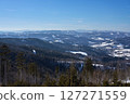 Panorama of Beskids mountains at Silesian Voivodeship near European Bialy Krzyz in Poland 127271559