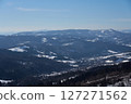 Panoramic Beskids mountains at Silesian Voivodeship near European Bialy Krzyz in Poland 127271562