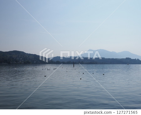 Mountains and lake at European Lucerne city in Switzerland Mountains and lake at European Lucerne city in Switzerland 127271565