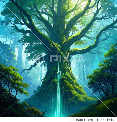 森林裡有一棵神聖樹木的地牢 森林裡有一棵神聖樹木的地牢 127271619