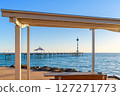 Brighton Jetty with people viewed from Esplanade 127271773