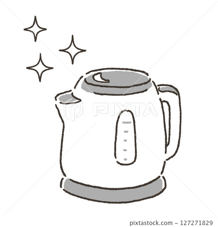 Illustration of a clean electric kettle 127271829