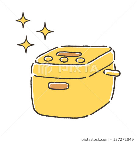 乾淨的電飯煲的插圖 乾淨的電飯煲的插圖 127271849