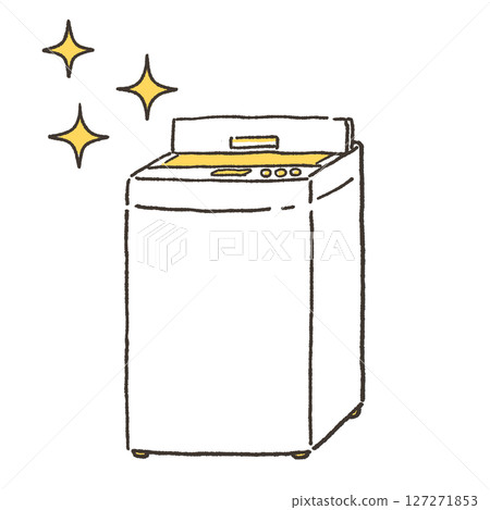 Clean washing machine illustration 127271853