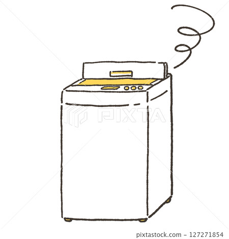 Illustration of a broken washing machine Illustration of a broken washing machine 127271854