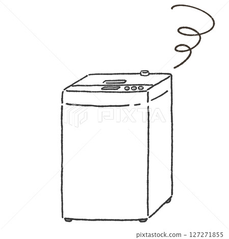 Illustration of a broken washing machine Illustration of a broken washing machine 127271855