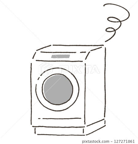 Illustration of a broken washing machine Illustration of a broken washing machine 127271861